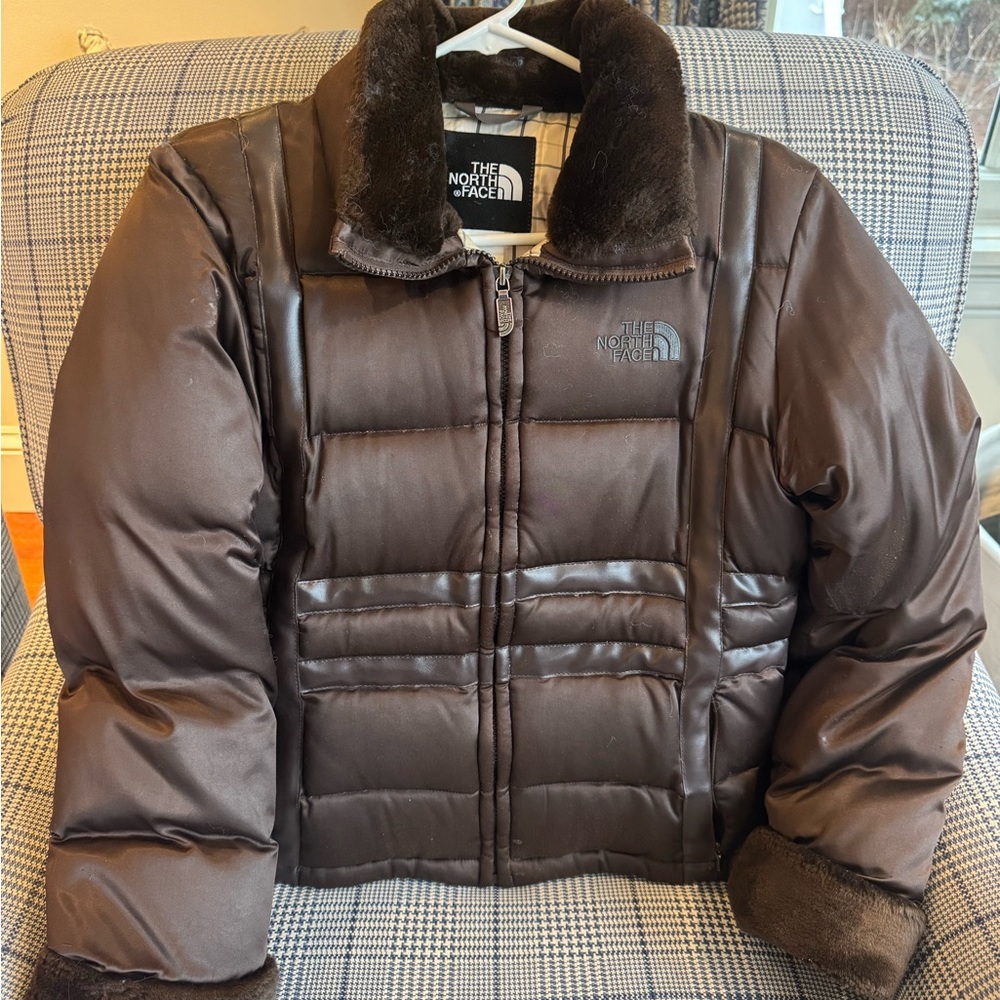 Brown Y2K North Face Coat